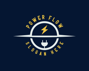 Electricity Power Plug logo design