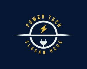 Electricity Power Plug logo design