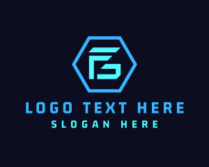 Letter Vw - Futuristic Hexagon Tech logo design