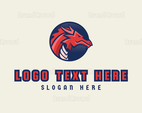 Dragon Mythical Creature Gaming Logo