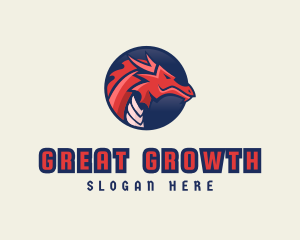 Dragon Mythical Creature Gaming logo design