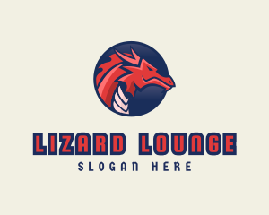 Lizard - Dragon Mythical Creature Gaming logo design