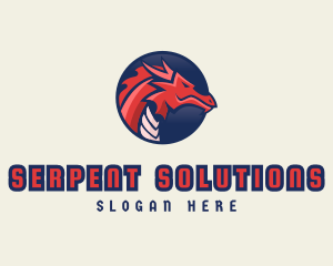 Serpent - Dragon Mythical Creature Gaming logo design