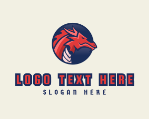 Game - Dragon Mythical Creature Gaming logo design