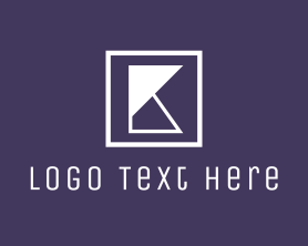 Brand - Geometric K Letter Brand logo design
