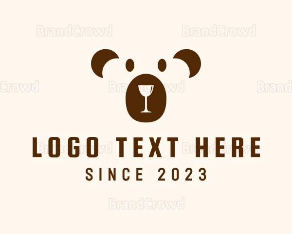 Wine Glass Bear Logo