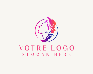 Beautiful - Butterfly Beautiful Female logo design