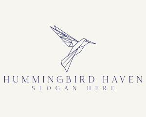 Origami Aviary Hummingbird logo design