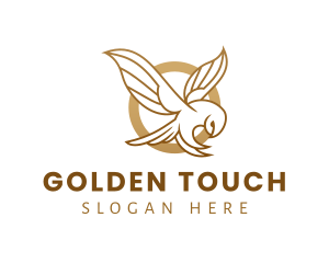 Luxury Gold Owl logo design