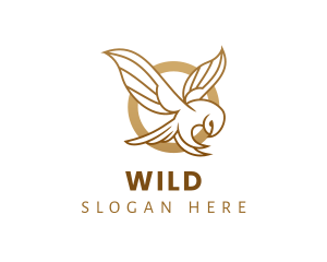 Aviary - Luxury Gold Owl logo design