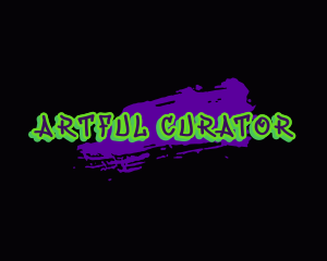 Neon Graffiti Art Brush logo design