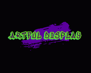 Neon Graffiti Art Brush logo design