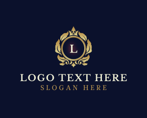 Decorative - Luxury Crown Leaf logo design