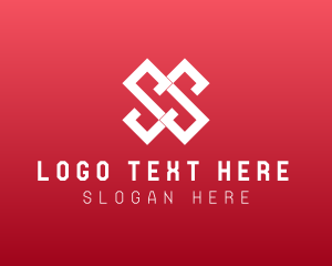 Initial - Geometric Double S logo design