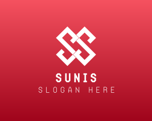 Geometric Double S  logo design