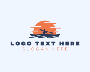 Paddle - Kayak Water Sports League logo design