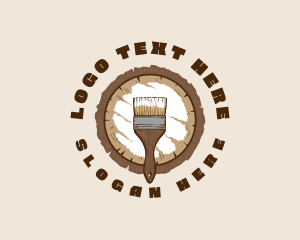 Refurbish - Wood Paint Brush logo design