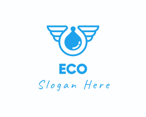 Sanitary - Liquid Sanitizer Wings logo design