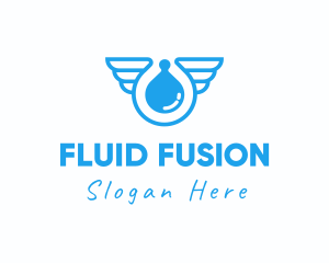 Liquid Sanitizer Wings logo design