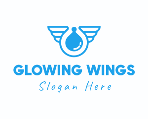 Liquid Sanitizer Wings logo design