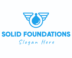 Flying - Liquid Sanitizer Wings logo design