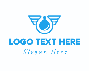 Liquid - Liquid Sanitizer Wings logo design