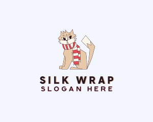 Scarf - Kitten Cat Scarf logo design