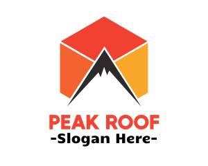 Mountain Peak Cube logo design