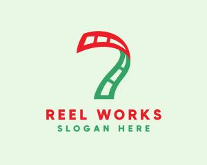 Reel - Film Reel Number 7 logo design