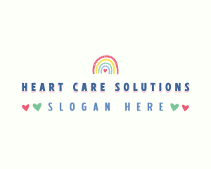 Rainbow Pride Heart logo design