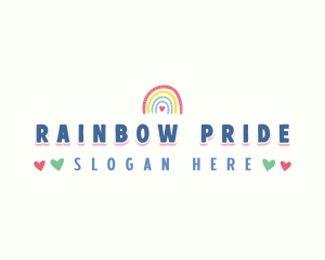 Rainbow Pride Heart logo design