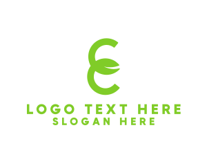 Alphabet - Business Leaf Letter E logo design