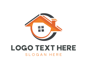 Roofing - House Real Estate Residence logo design