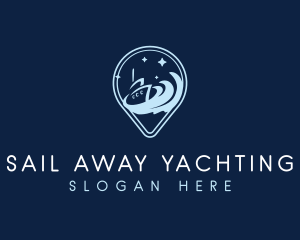 Yacht Night Trip  logo design