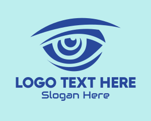 Aggressive - Blue Hunter Vision Eye logo design