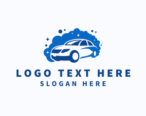 Car Cleaning - Car Wash Bubbles logo design