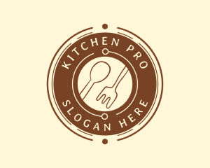 Kitchen Cuisine Utensils logo design