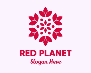 Red Beauty Lotus logo design