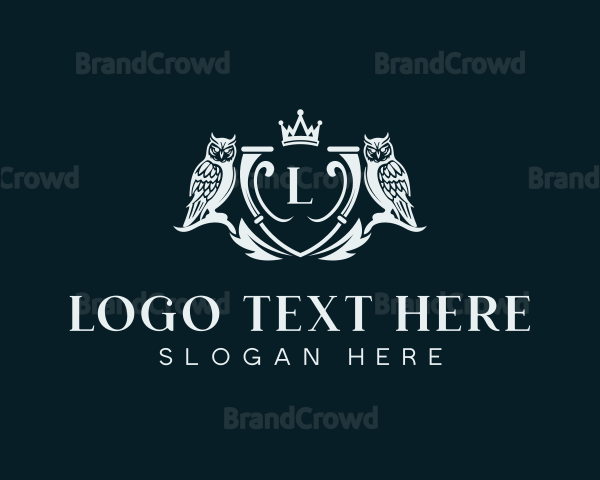 Elegant Owl Crest Logo