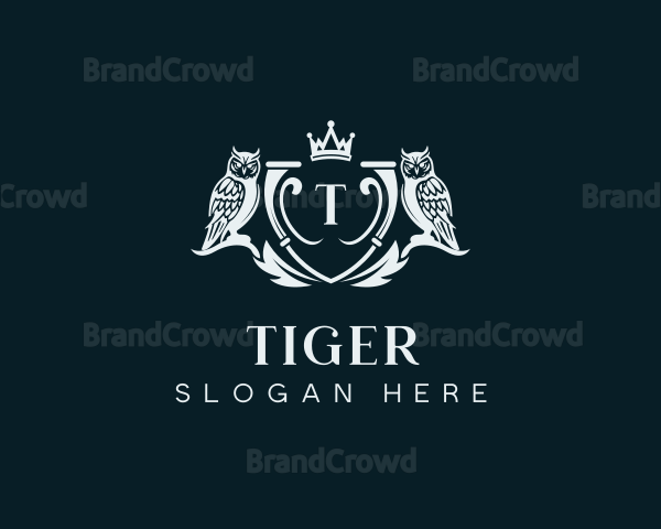 Elegant Owl Crest Logo