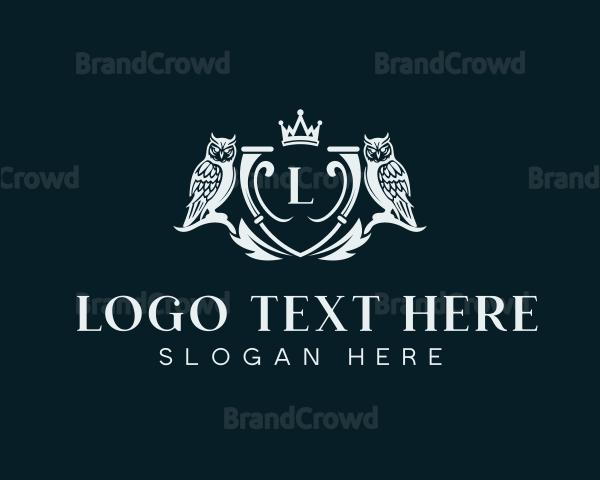 Elegant Owl Crest Logo