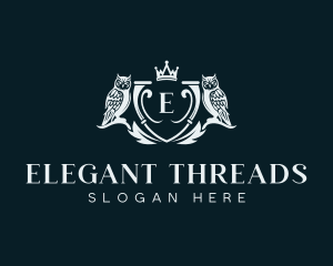 Elegant Owl Crest logo design