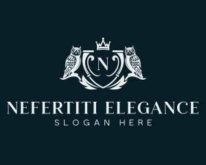 Elegant Owl Crest logo design