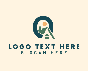 Property Developer - House Property Letter O logo design
