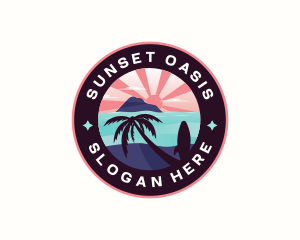 Beach Island Summer logo design