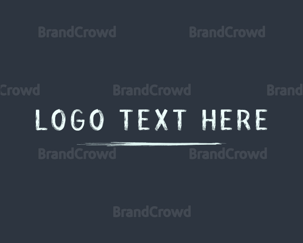 Handwriting Chalk Wordmark Logo