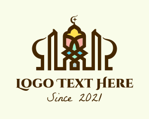 Worship - Islamic Mosque Architecture logo design