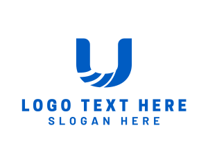 Shipping - Courier Delivery Letter U logo design