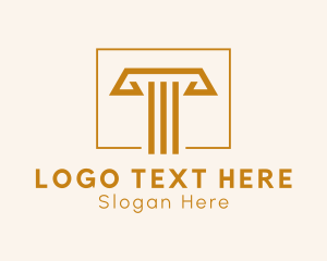 Pillar - Luxury Pillar Architecture logo design