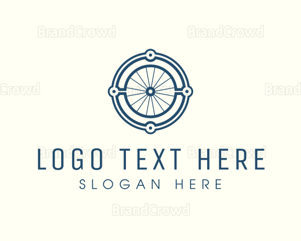 Minimalist Bicycle Wheel Logo